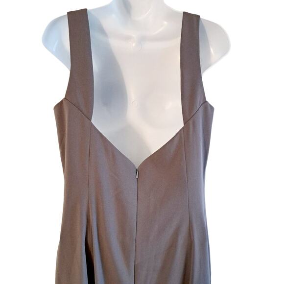 Dessy Collection 2936 Full Length Sleeveless Crepe Dress - Picture 7 of 11